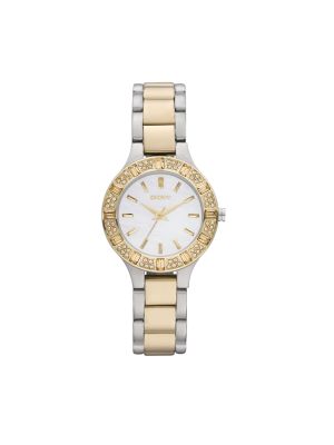 DKNY CHAMBERS GOLD-TONE BRACELET WATCH