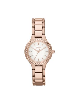 DKNY Chambers Rose Gold-Tone Watch with Glitz