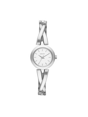 DKNY CROSSWALK STAINLESS STEEL CROSSOVER BANGLE WATCH