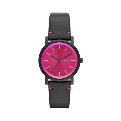DKNY SOHO PINK HOLOGRAPHIC DIAL WATCH