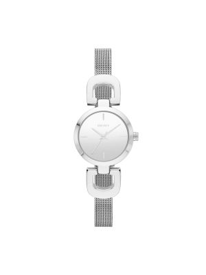 DKNY READE STAINLESS STEEL MESH BRACELET WATCH