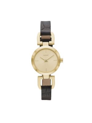 DKNY READE NARROW GREY EMBOSSED CROC LEATHER WATCH