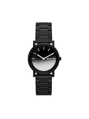 DKNY SOHO BLACK OMBRE LARGE ROUND FACE WATCH