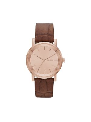 DKNY SOHO BROWN EMBOSSED LEATHER WATCH