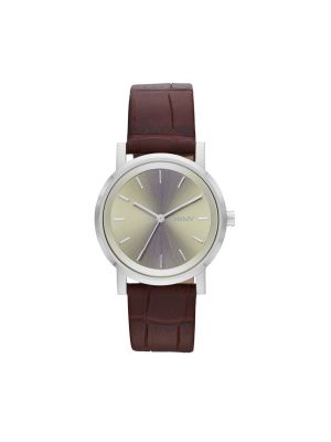 DKNY SOHO BURGUNDY EMBOSSED LEATHER WATCH