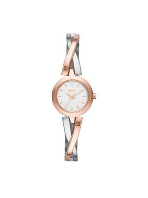 DKNY CROSSWALK TWO-TONE BANGLE WATCH